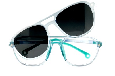 Lunettes enfant noir-rouge avec clip